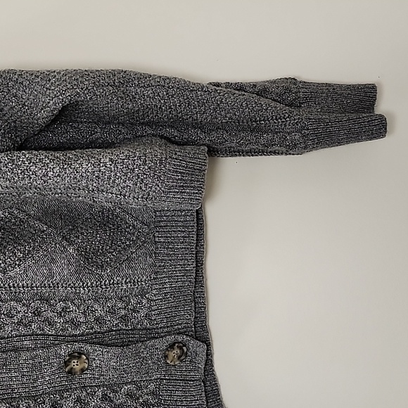 Madewell Women’s Knit Crop Gray Cardigan Sweater, Medium, Sparkle size Medium - Picture 11 of 16